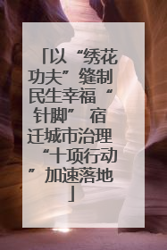 以“绣花功夫”缝制民生幸福“针脚” 宿迁城市治理“十项行动”加速落地