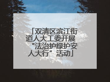 双清区滨江街道人大工委开展“法治护绿护安人大行”活动