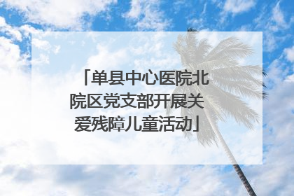 单县中心医院北院区党支部开展关爱残障儿童活动
