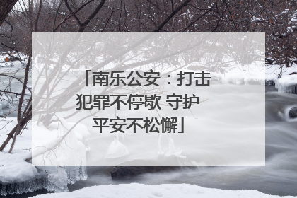 南乐公安：打击犯罪不停歇 守护平安不松懈