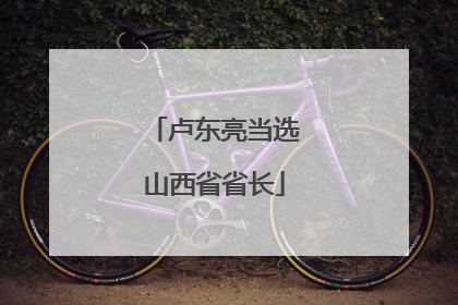 卢东亮当选山西省省长
