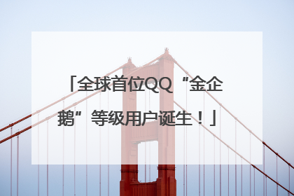 全球首位QQ“金企鹅”等级用户诞生！