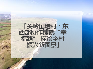 关岭围墙村：东西部协作铺就“幸福路” 描绘乡村振兴新图景
