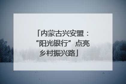 内蒙古兴安盟：“阳光银行”点亮乡村振兴路
