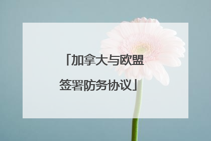 加拿大与欧盟签署防务协议