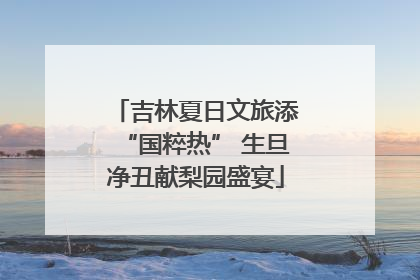 吉林夏日文旅添“国粹热” 生旦净丑献梨园盛宴