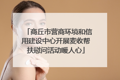 商丘市营商环境和信用建设中心开展麦收帮扶慰问活动暖人心