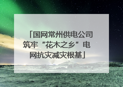 国网常州供电公司筑牢“花木之乡”电网抗灾减灾根基
