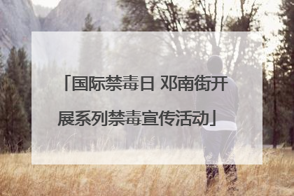 国际禁毒日 邓南街开展系列禁毒宣传活动