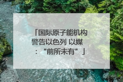 国际原子能机构警告以色列 以媒：“前所未有”