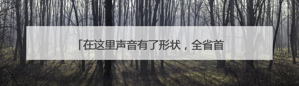 在这里声音有了形状，全省首个声环境健康友好科普馆上线