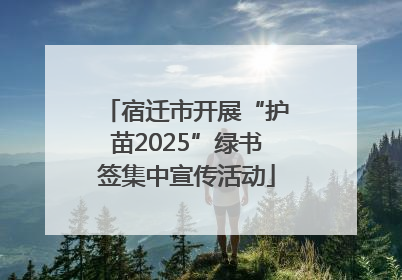 宿迁市开展“护苗2025”绿书签集中宣传活动