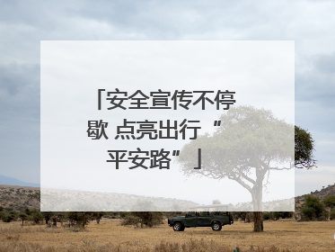 安全宣传不停歇 点亮出行“平安路”