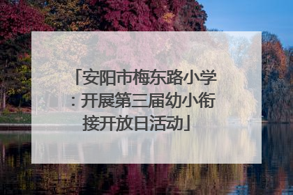 安阳市梅东路小学：开展第三届幼小衔接开放日活动