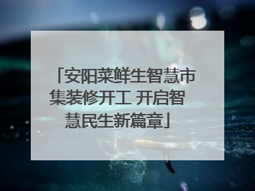 安阳菜鲜生智慧市集装修开工 开启智慧民生新篇章