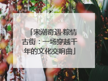 宋潮奇遇·粽情古街：一场穿越千年的文化交响曲