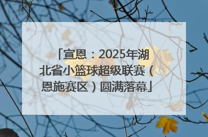 宣恩：2025年湖北省小篮球超级联赛（恩施赛区）圆满落幕