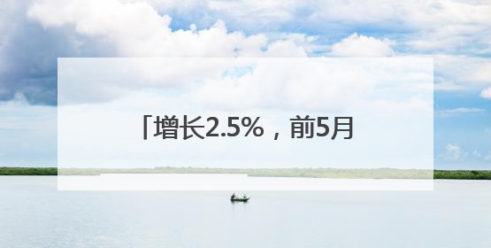 增长2.5%，前5月我国外贸保持较强韧性