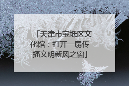 天津市宝坻区文化馆：打开一扇传播文明新风之窗