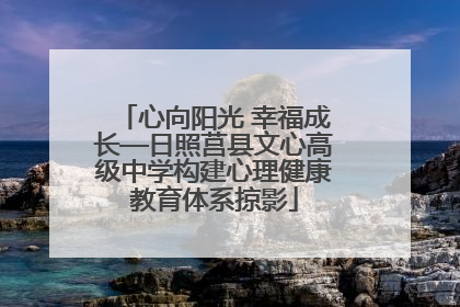 心向阳光 幸福成长—日照莒县文心高级中学构建心理健康教育体系掠影