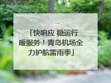 快响应 稳运行 暖服务！青岛机场全力护航雷雨季