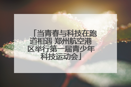 当青春与科技在跑道相遇 郑州航空港区举行第一届青少年科技运动会