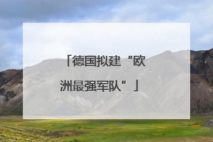 德国拟建“欧洲最强军队”