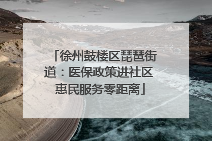 徐州鼓楼区琵琶街道：医保政策进社区 惠民服务零距离