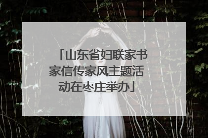 山东省妇联家书家信传家风主题活动在枣庄举办