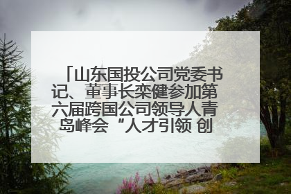 山东国投公司党委书记、董事长栾健参加第六届跨国公司领导人青岛峰会“人才引领 创新驱动”人力资源高质量发展对话会