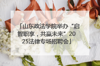 山东政法学院举办“启智职享，共赢未来”2025法律专场招聘会