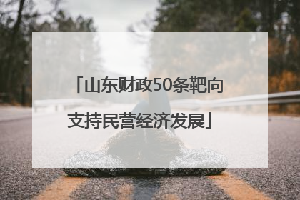 山东财政50条靶向支持民营经济发展