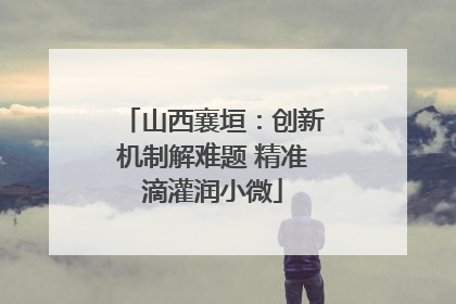 山西襄垣：创新机制解难题 精准滴灌润小微