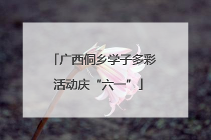 广西侗乡学子多彩活动庆“六一”