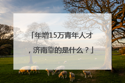 年增15万青年人才，济南靠的是什么？