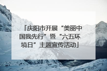 庆阳市开展“美丽中国我先行”暨“六五环境日”主题宣传活动