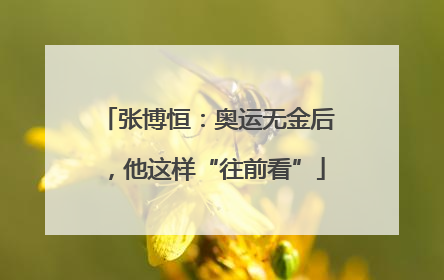张博恒：奥运无金后，他这样“往前看”