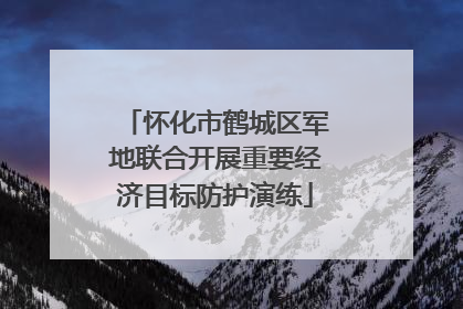 怀化市鹤城区军地联合开展重要经济目标防护演练