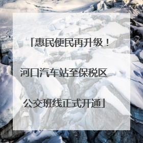 惠民便民再升级！河口汽车站至保税区公交班线正式开通