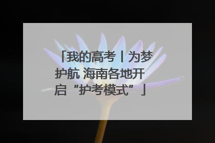 我的高考丨为梦护航 海南各地开启“护考模式”