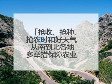 抢收、抢种、抢农时和好天气 从南到北各地多举措保障农业生产顺利进行