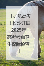 护航高考！长沙开展2025年高考考点卫生保障检查