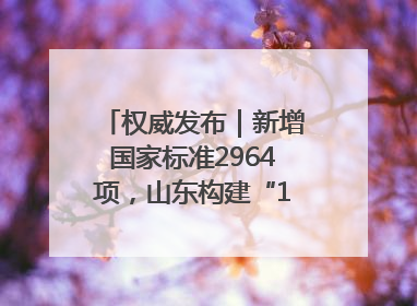权威发布｜新增国家标准2964项，山东构建“1+4+N”标准化创新发展新格局