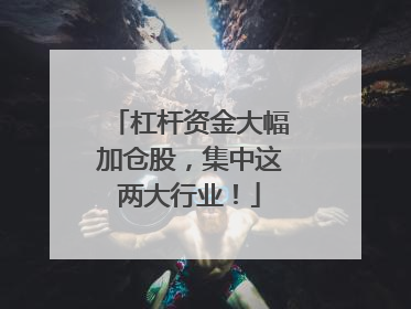 杠杆资金大幅加仓股，集中这两大行业！