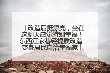 改造后挺漂亮，坐在这聊天感觉特别幸福！东西江家巷经提质改造变身居民自治幸福家