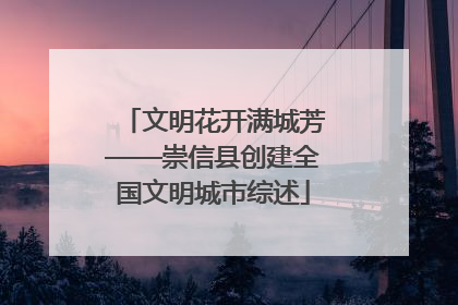 文明花开满城芳——崇信县创建全国文明城市综述