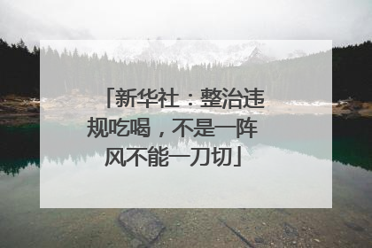 新华社：整治违规吃喝，不是一阵风不能一刀切