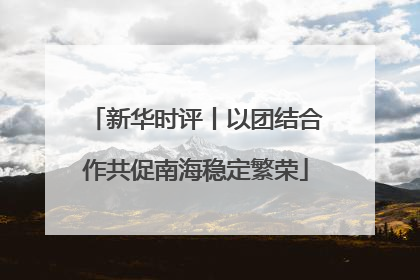 新华时评丨以团结合作共促南海稳定繁荣