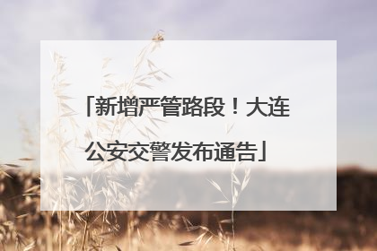 新增严管路段！大连公安交警发布通告