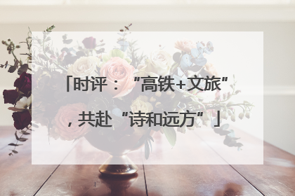 时评：“高铁+文旅”，共赴“诗和远方”